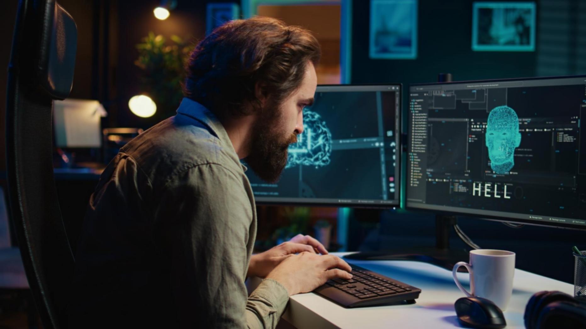 A learner working through quantitative analysis material at a desk